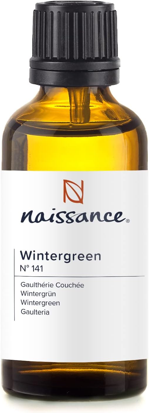 Naissance Huile Essentielle De Gaulthérie (No. 141) - 50ml - Pure, Naturelle, Végan, Non Dilué - Pour Aromathérapie, Diffuseur, Humidificateur, Mélange Massage - Arôme Apaisant