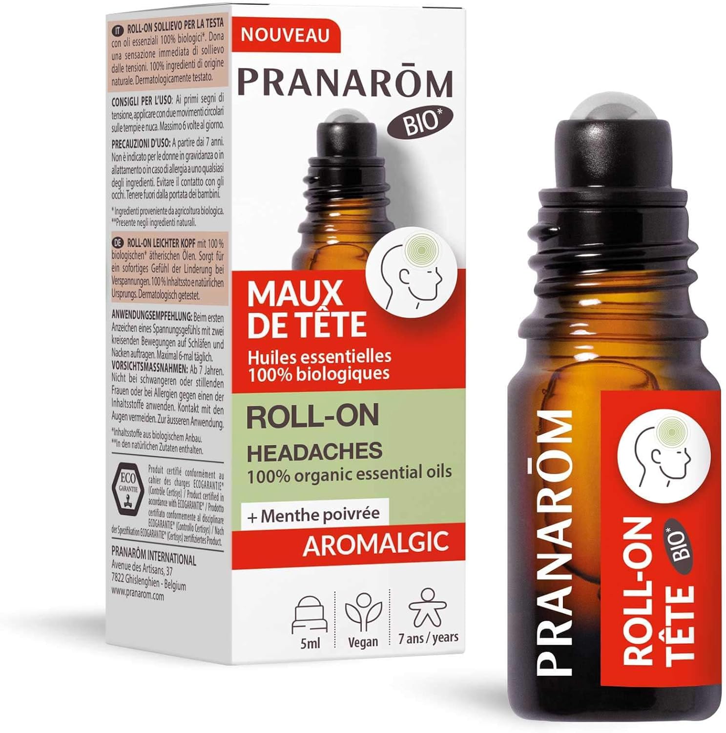 Pranarôm Aromalgic Roll-on Tête
