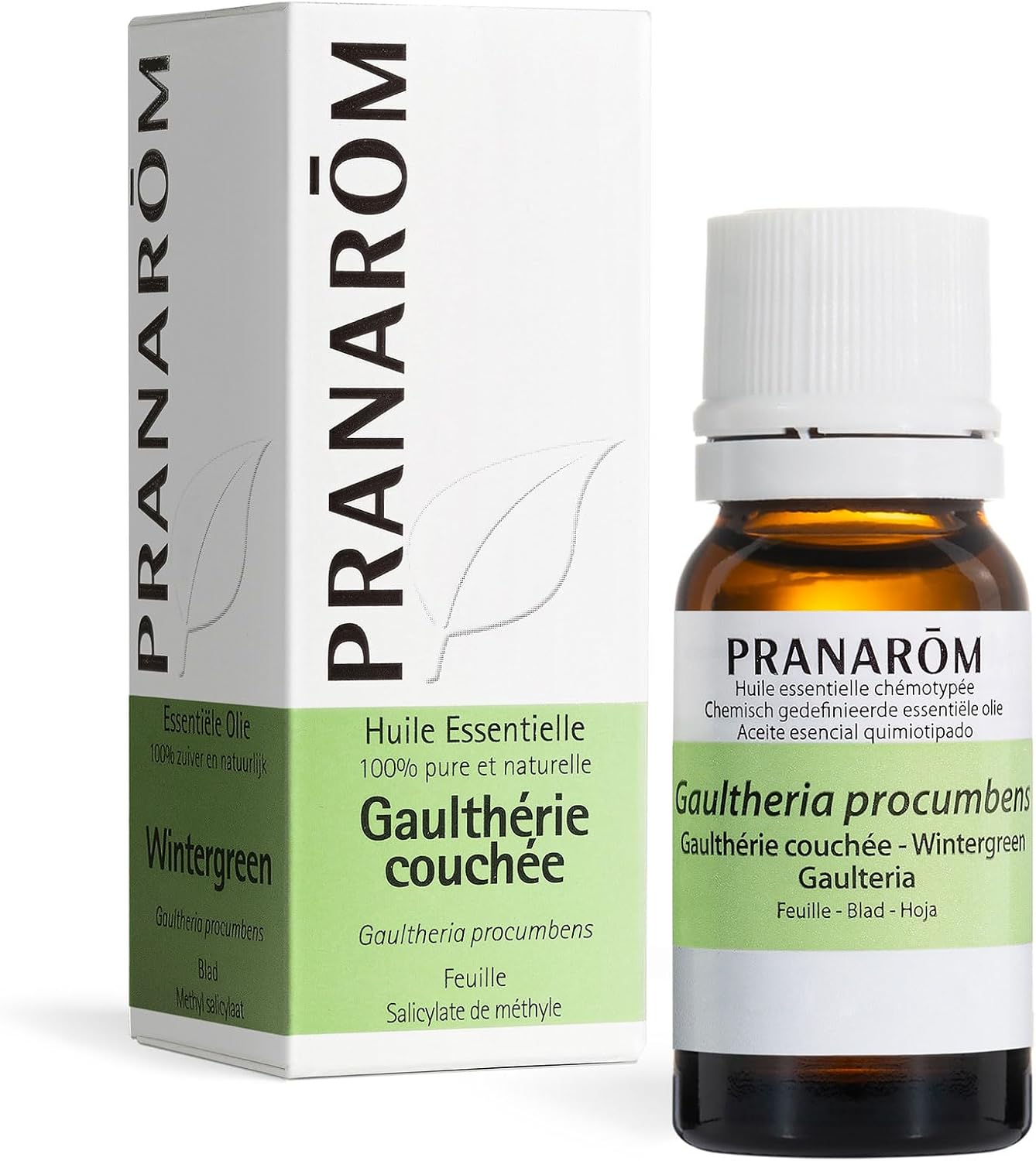 PRANARÔM - Gaulthérie Couchée - Huile Essentielle Chémotypée - Pour Cosmétiques Et Pour Apaiser Les Muscles - 100% Pure Et Naturelle - HECT - 10 ml