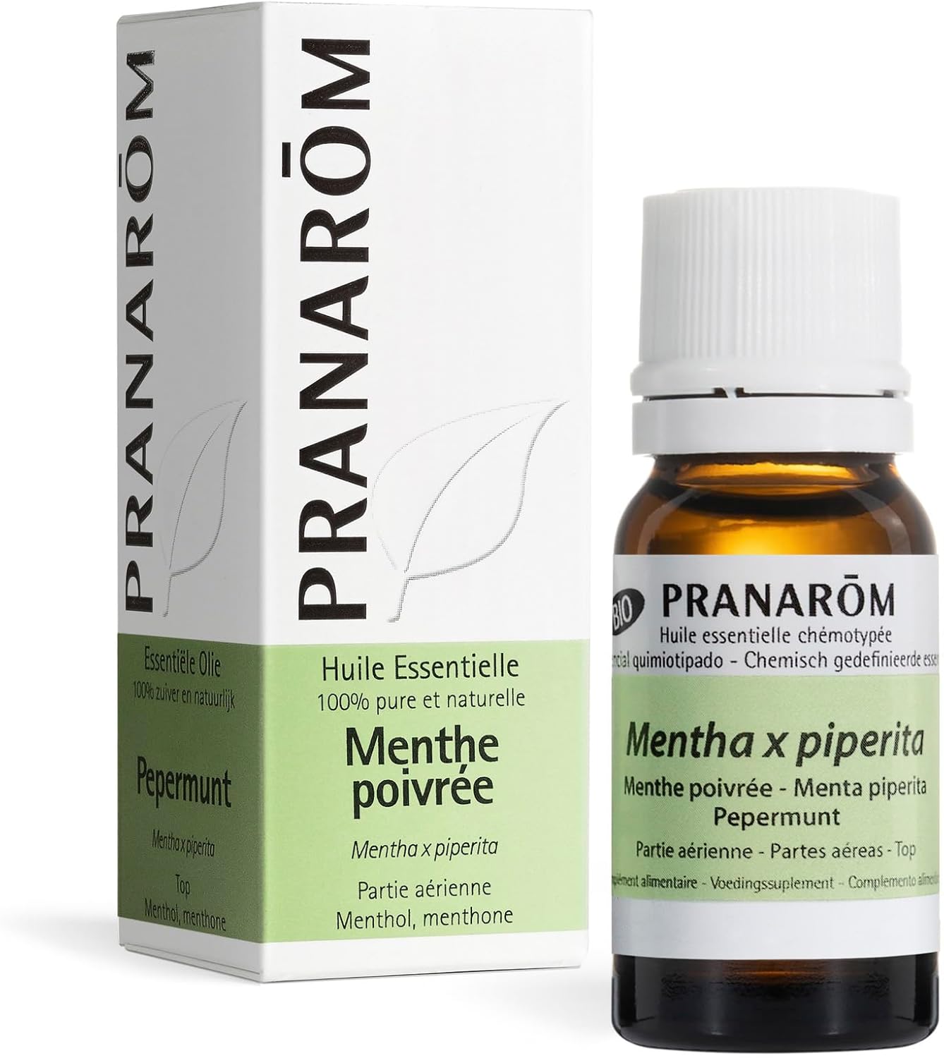 PRANARÔM - Menthe Poivrée - Huile Essentielle Chémotypée - Digestion & Tonus - 100% Pure Et Naturelle - HECT - 10 ml